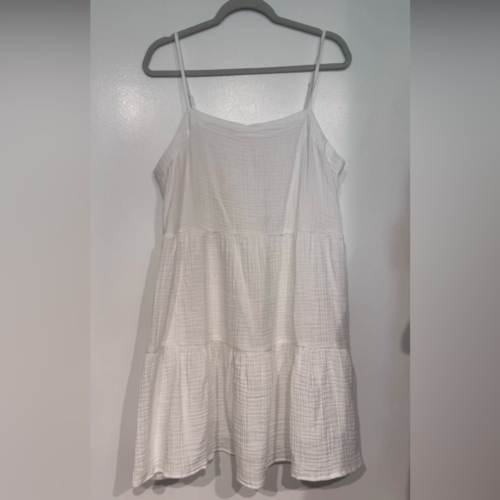 The LOFT Beach White 100% Cotton Sleeveless Sundress